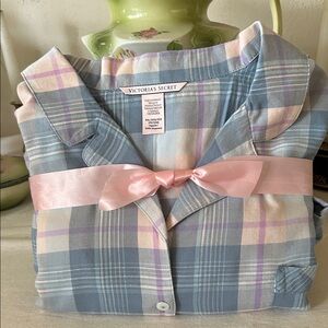 NWOT Victoria’s Secret Cotton Plaid Pajama Set